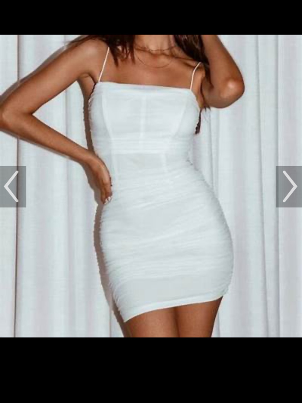 Princess Polly White Spaghetti-Strap Mini Dress